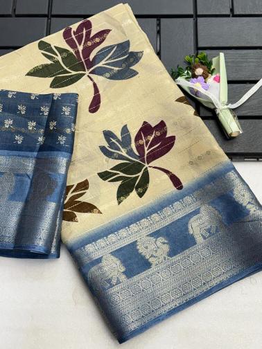 Vastrangan kalmkari print saree surat online shopping